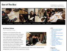 Tablet Screenshot of outofthebox.falmouth.ac.uk